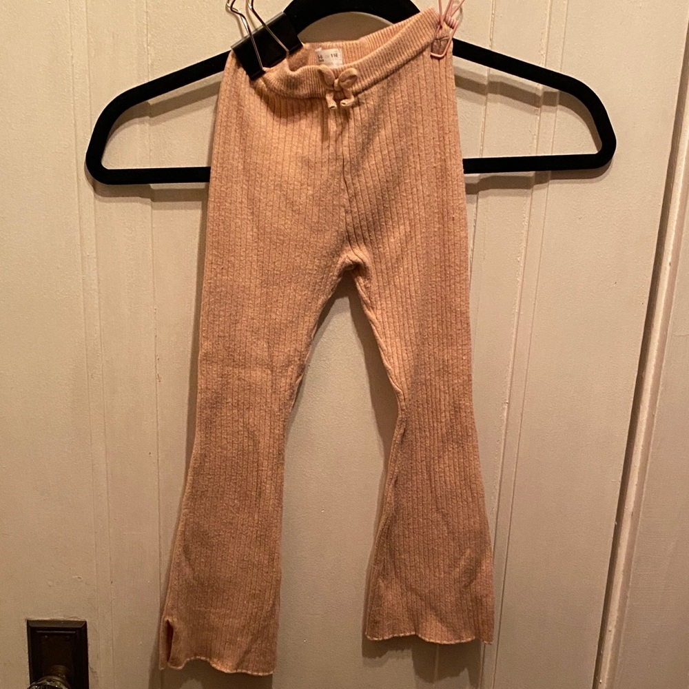 Zara Kids Ribbed Tan Leggings